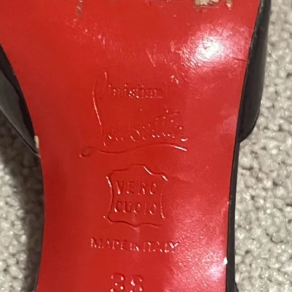 Christian Louboutin Black Patent Leather Heels - Picture 9 of 16